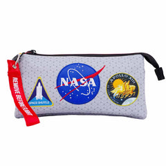 NASA Houston-Triple HS Pencil Case, Grey