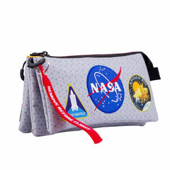 NASA Houston-Triple HS Pencil Case, Grey