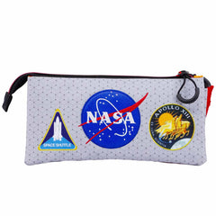 NASA Houston-Triple HS Pencil Case, Grey