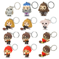 Harry Potter Assorted HP-Set of 12 Keychain Vinyl Figures, Multicolour