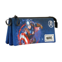 Marvel Captain America Full-FAN Triple Pencil Case, Blue