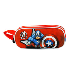 Marvel Captain America Gravity-Astuccio 3D Doppio, Rosso