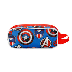 Marvel Captain America Gravity-Astuccio 3D Doppio, Rosso