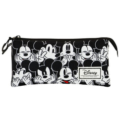 Disney Mickey Mouse Mess-FAN Triple Pencil Case, Black