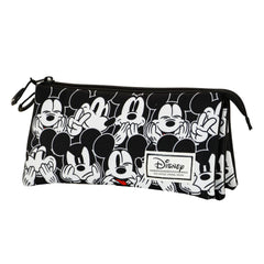 Disney Mickey Mouse Mess-FAN Triple Pencil Case, Black