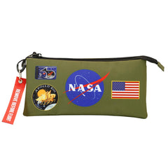 NASA Khaki-Estuche Portatodo Triple FAN, Multicolor