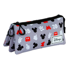 Disney Mickey Mouse Grey-FAN Triple Pencil Case 2.0, Grey