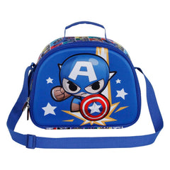 Marvel Captain America Punch - 3D Lunch Bag, Blue