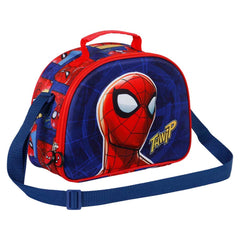 Marvel Spiderman Sides-Borsa Porta Merenda 3D, Blu