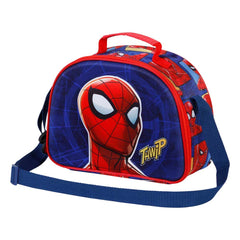 Marvel Spiderman Sides-Borsa Porta Merenda 3D, Blu