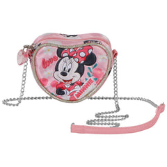 Disney Minnie Mouse Garden-Bolso Bandolera Corazón Mini, Rosa
