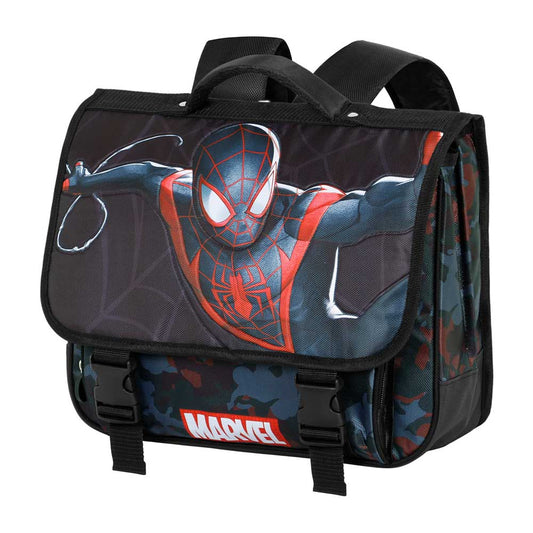 Marvel Homem-Aranha Miles-Mochila Cartable 2.0, Preto