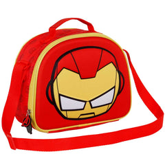 Marvel Iron Man Bobblehead-Borsa Porta Merenda 3D, Rosso