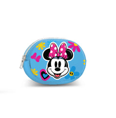Disney Minnie Mouse Floral Blue-Portamonete Pill, Blu