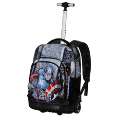 Marvel Captain America Defender-Zaino Trolley GTS FAN, Multicolore