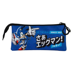 Sonic The Hedgehog On the Run-Astuccio Triplo FAN 2.0, Blu