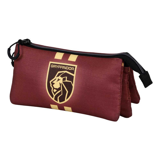 Harry Potter Gryffindor22-Estuche Portatodo Triple ECO, Burdeos