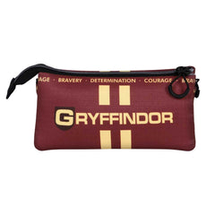Harry Potter Gryffindor22-Estuche Portatodo Triple ECO, Burdeos