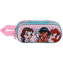 Disney Princesas Kind-Estuche Portatodo 3D Doble, Rosa