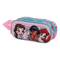 Disney Princesas Kind-Estuche Portatodo 3D Doble, Rosa