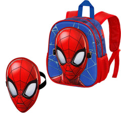 Marvel Spiderman Badoom-Zainetto Maschera, Rosso