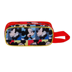 Disney Mickey Mouse Joyful-3D Double Pencil Case, Blue