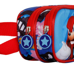 Sonic The Hedgehog Friends-Astuccio 3D Doppio, Blu