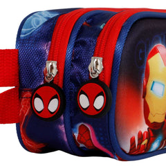 Marvel Spiderman Glow-Trousse 3D Double, Bleu
