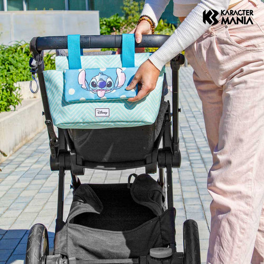 Disney Lilo y Stitch Lovely-Bolso Organizador Carro Bebé Hamper Mommy, Azul