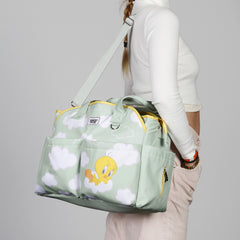Looney Tunes Tweety (Titti) Clouds-Borsa per Passeggino Mommy, Verde