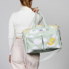 Looney Tunes Tweety (Titti) Clouds-Borsa per Passeggino Mommy, Verde
