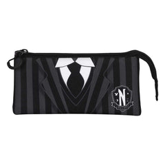 Wednesday Uniform-FAN Triple Pencil Case 2.0, Black