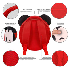 Disney Mickey Mouse Send-Mochila Emoji, Rojo