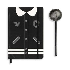Wednesday Varsity-Gift Box with Diary and Fashion Ballpoint Pen, Black