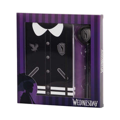 Wednesday Varsity-Gift Box with Diary and Fashion Ballpoint Pen, Black