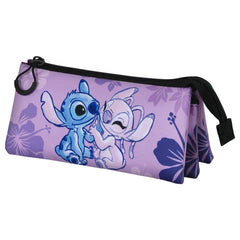 Disney Lilo e Stitch Stitch & Angel-Astuccio Triplo FAN 2.0, Lilla