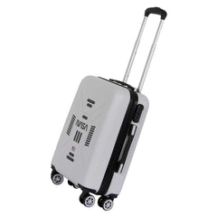 NASA Spaceship-Maleta de Cabina ABS 4 Ruedas, Blanco