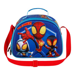 Marvel Spiderman Spinners-Borsa Porta Merenda 3D, Blu