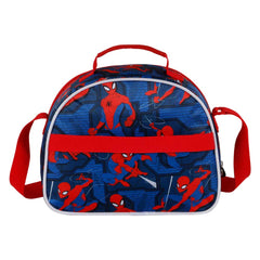 Marvel Spiderman Stronger-Borsa Porta Merenda 3D, Rosso