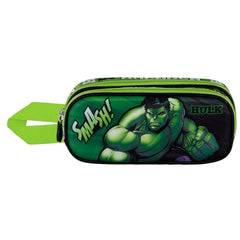 Marvel Hulk Superhuman-3D Double Pencil Case, Green