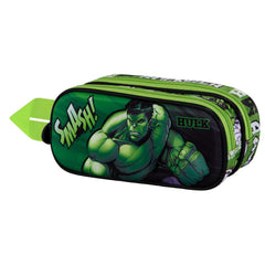 Marvel Hulk Superhuman-3D Double Pencil Case, Green