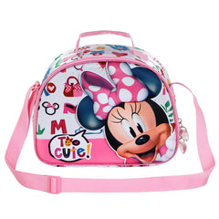 Disney Minnie Mouse Too Cute-Borsa Porta Merenda 3D, Rosa