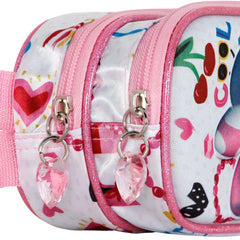 Disney Minnie Mouse Too Cute-Estuche Portatodo 3D Doble, Rosa