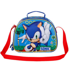 Sonic The Hedgehog Faster-Bolsa Portamerienda 3D, Azul