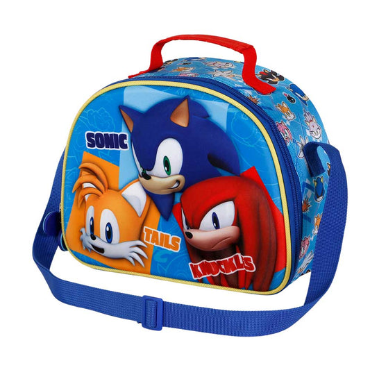 Sonic The Hedgehog Trio-Sac Repas 3D, Bleu
