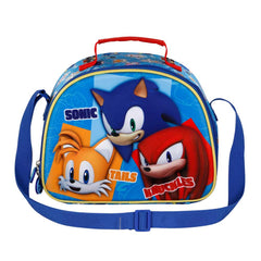 Sonic The Hedgehog Trio-Borsa Porta Merenda 3D, Blu