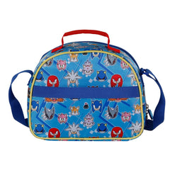 Sonic The Hedgehog Trio-Borsa Porta Merenda 3D, Blu