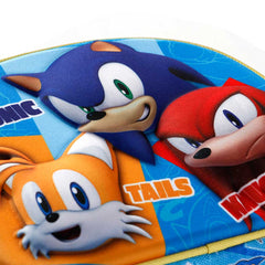 Sonic The Hedgehog Trio-Borsa Porta Merenda 3D, Blu