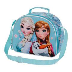 Disney Frozen 2 Happiness-Borsa Porta Merenda 3D, Turchese