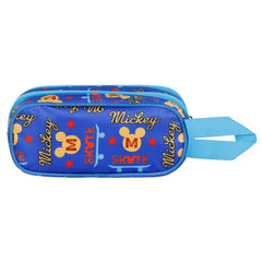 Disney Mickey Mouse Freestyle-Estuche Portatodo 3D Doble, Azul